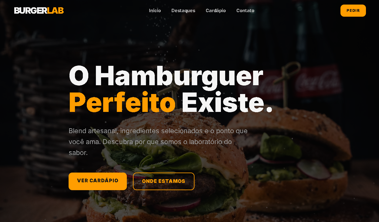 Site Hamburgueria